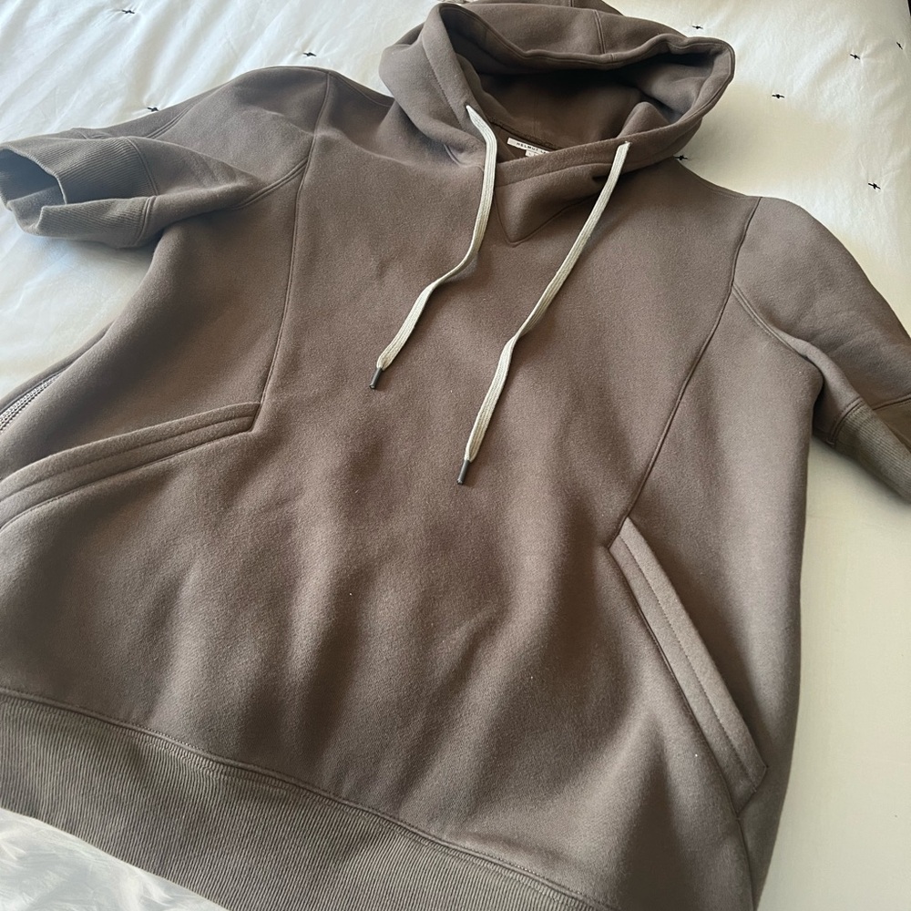 Helmut Lang Short Sleeve Hooded Sweatshirt Size Large